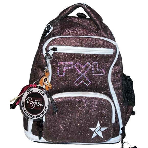 Rebel Athletic Backpack Rebel Dream Maroon With White Zipper Bag - Picture 15 of 16
